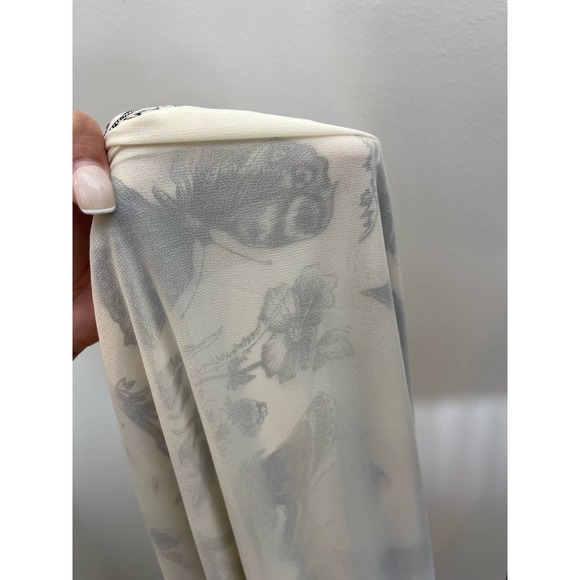 Ann Taylor Loft Butterfly Ivory and Black Lined Sundress Size 2 - Picture 8 of 9